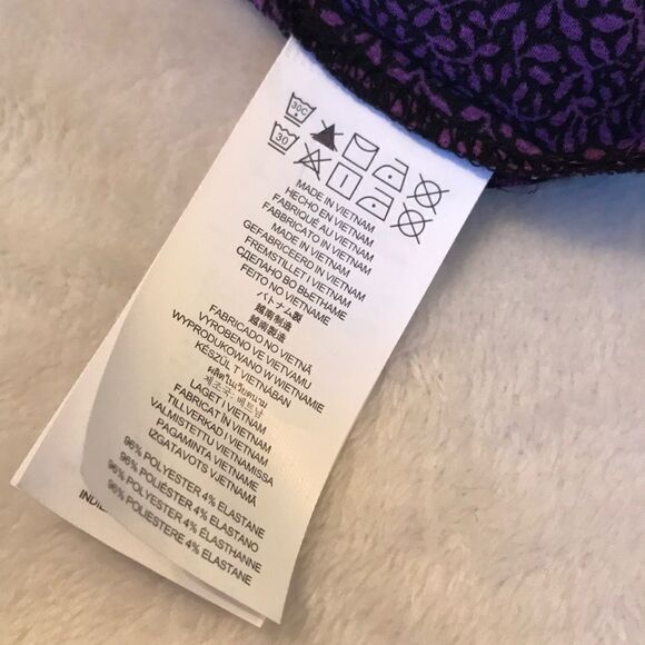 Michael Kors Purple & Black Gathered Bodice Blouse - Picture 14 of 15